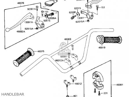 HANDLEBAR - KD80-M8 KD80 1987