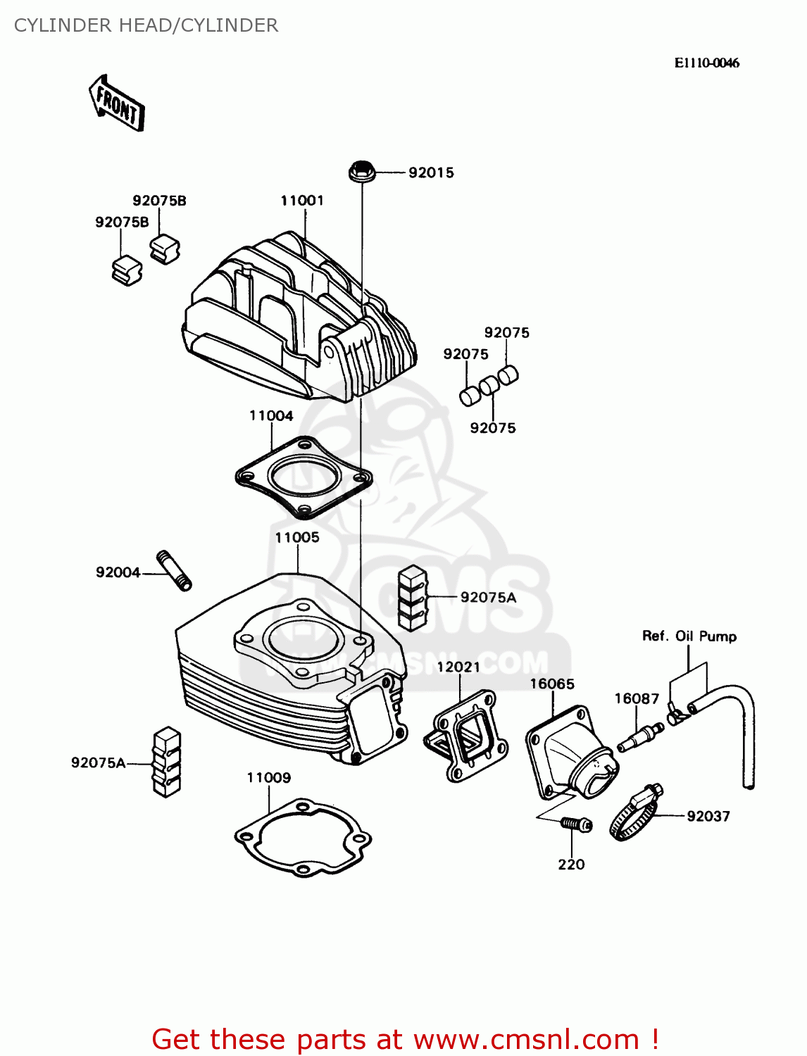 CYLINDER HEAD/CYLINDER KD80-N1 KD80X 1988 USA CANADA