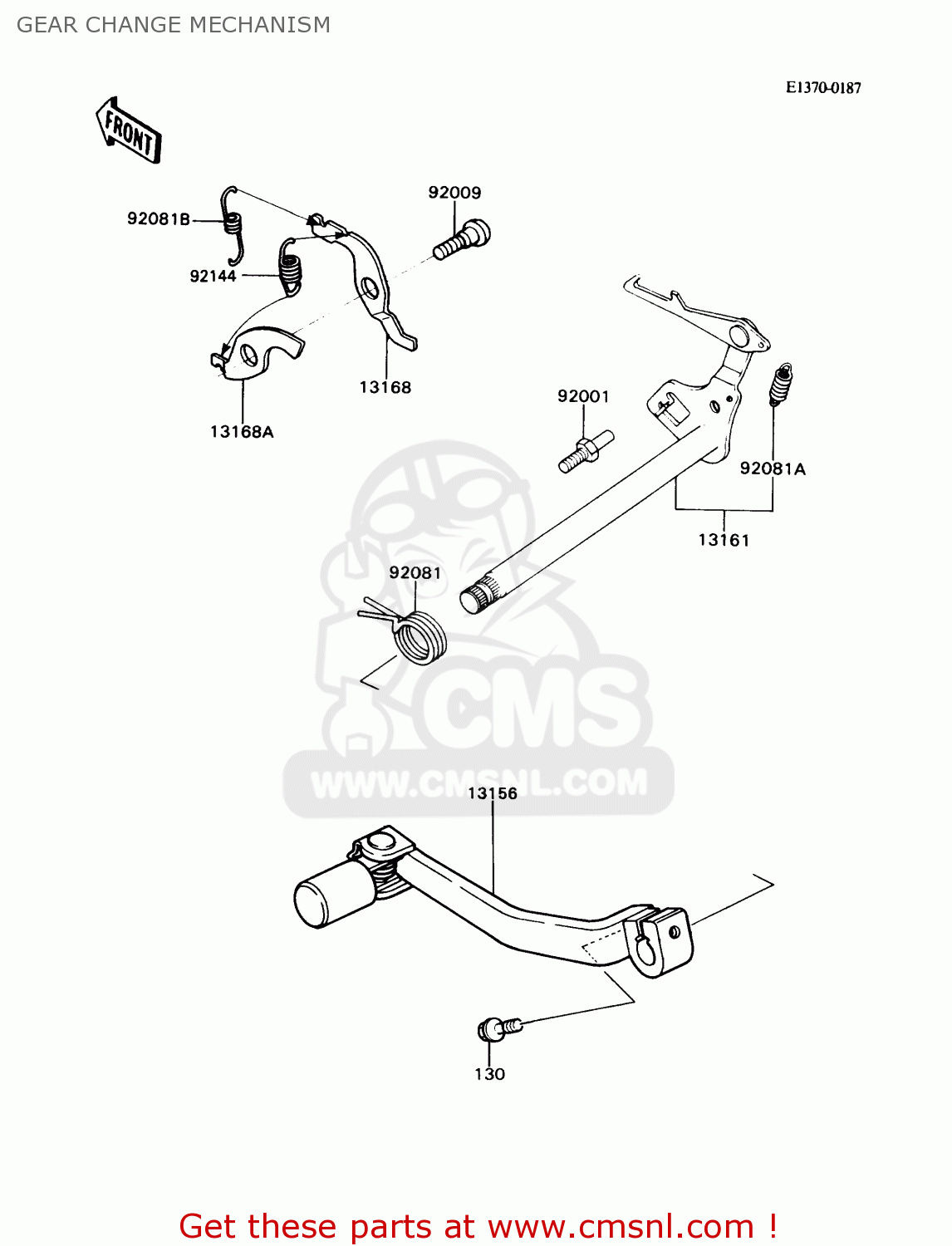 GEAR CHANGE MECHANISM KD80-N1 KD80X 1988 USA CANADA