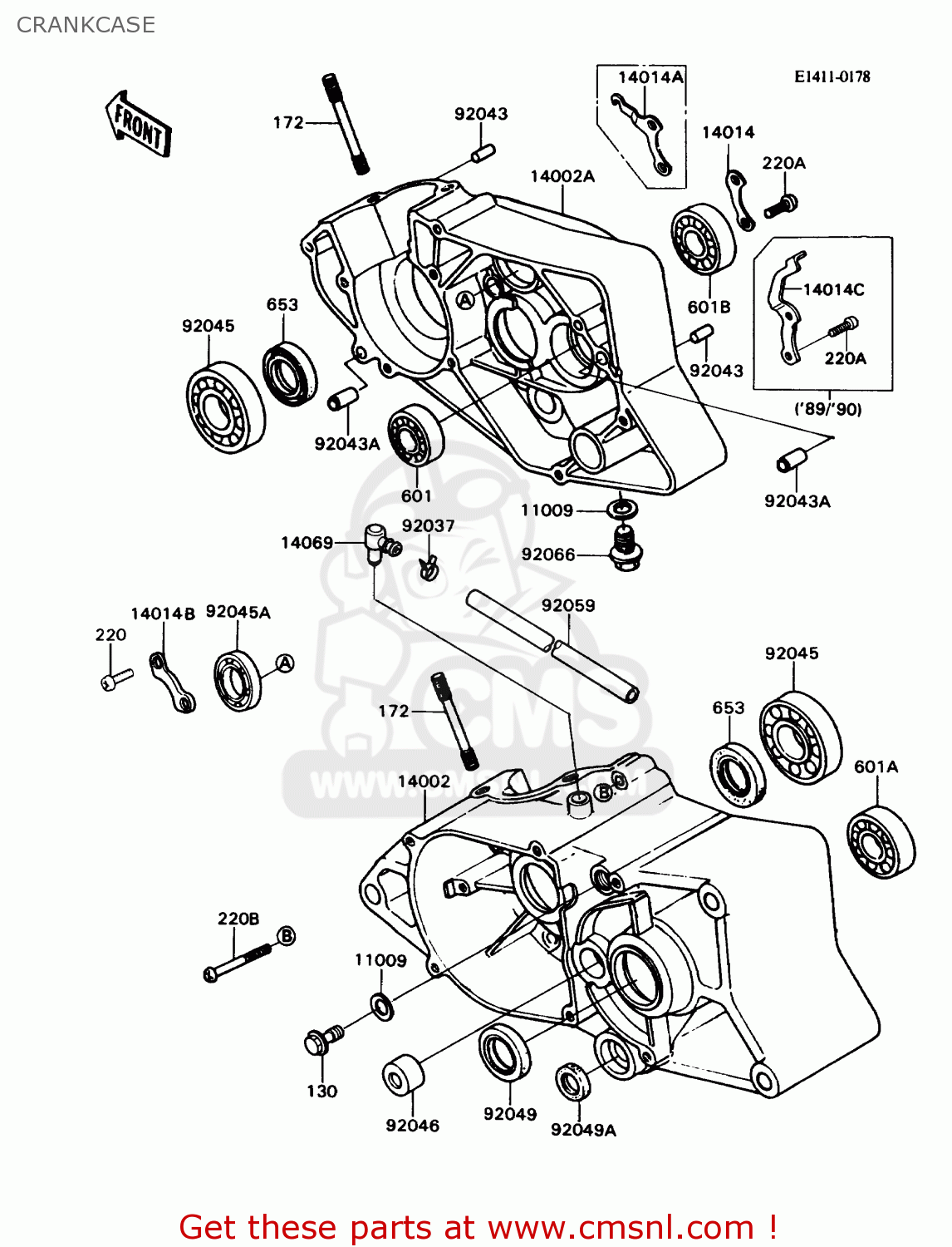 CRANKCASE KD80-N1 KD80X 1988 USA CANADA