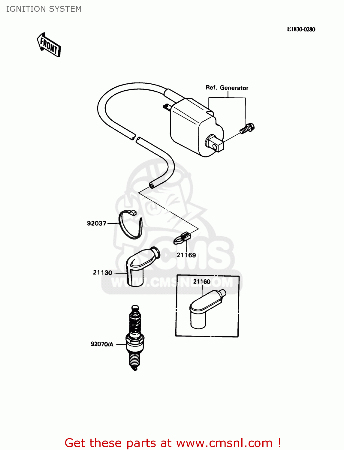 IGNITION SYSTEM KD80-N1 KD80X 1988 USA CANADA