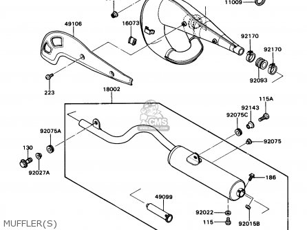 MUFFLER(S) - KD80-N1 KD80X 1988 USA CANADA
