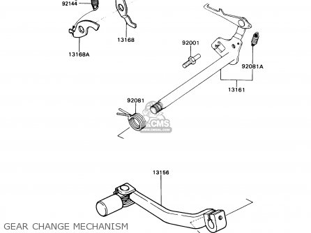 GEAR CHANGE MECHANISM - KD80-N1 KD80X 1988 USA CANADA
