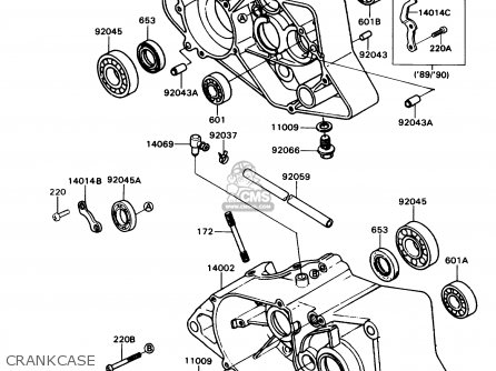 CRANKCASE - KD80-N1 KD80X 1988 USA CANADA