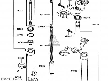 FRONT FORK - KD80-N1 KD80X 1988 USA CANADA