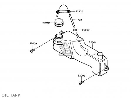 OIL TANK - KD80-N1 KD80X 1988 USA CANADA