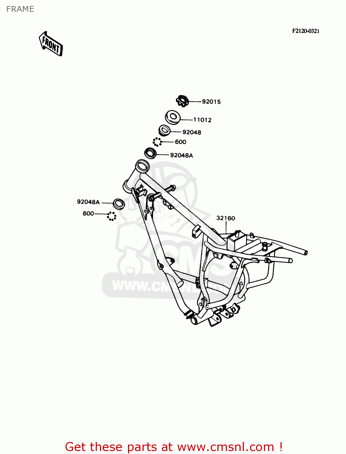 FRAME KD80-N2 KD80X 1989 USA CANADA