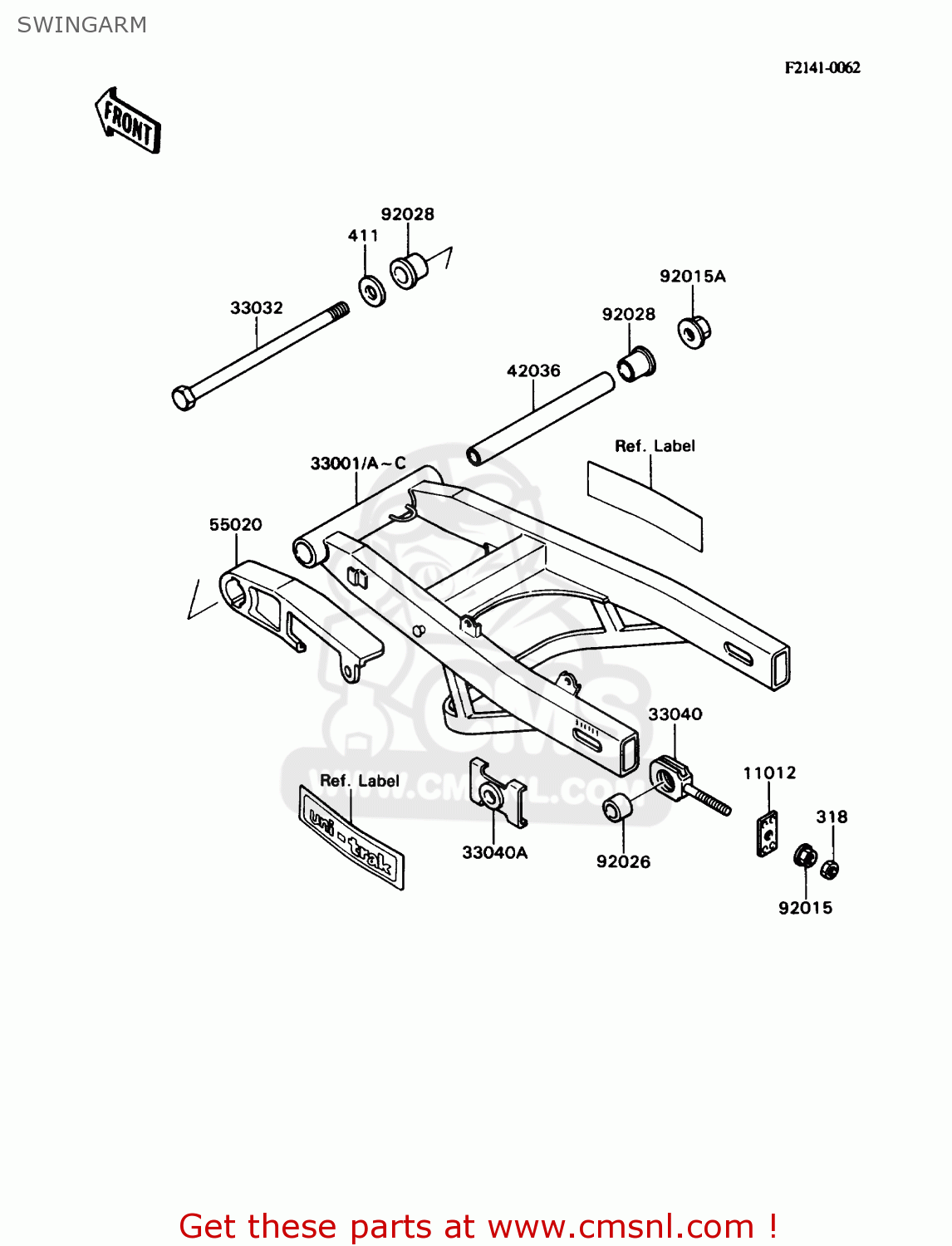 SWINGARM KD80-N2 KD80X 1989 USA CANADA