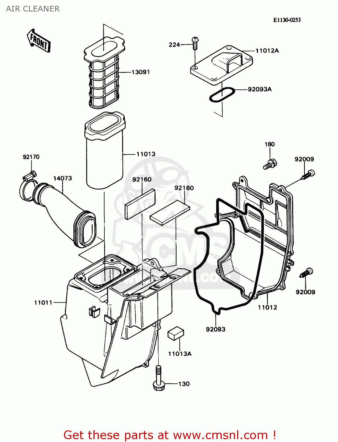 AIR CLEANER KD80-N3 KD80X 1990 CANADA