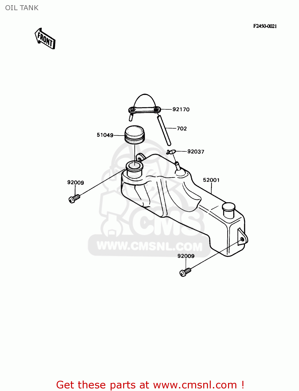 OIL TANK KD80-N3 KD80X 1990 CANADA