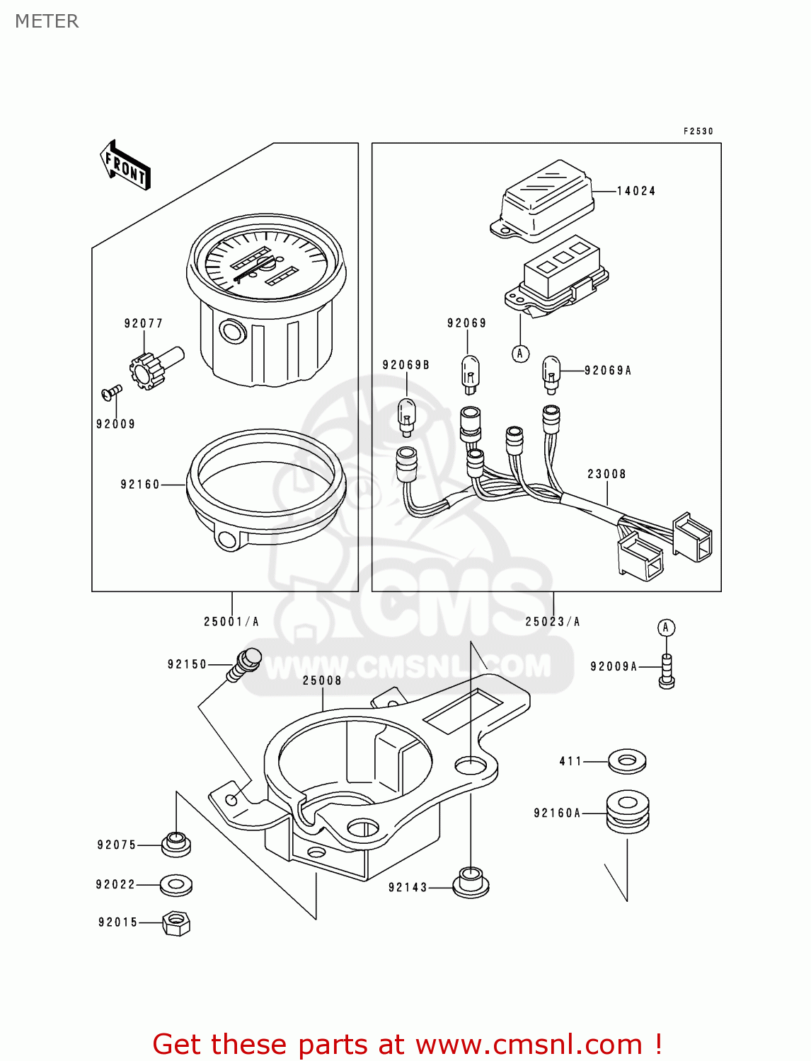METER KDX125-A1 1990 EUROPE UK FR AR NR SA SD ST