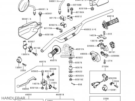 HANDLEBAR - KDX125-A1 1990 EUROPE UK FR AR NR SA SD ST
