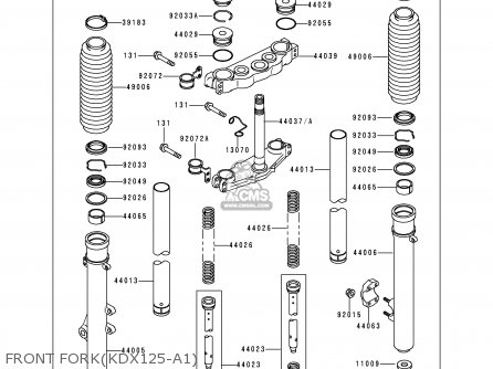 FRONT FORK(KDX125-A1) - KDX125-A1 1990 EUROPE UK FR AR NR SA SD ST