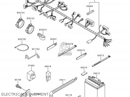 ELECTRICAL EQUIPMENT - KDX125-A1 1990 EUROPE UK FR AR NR SA SD ST
