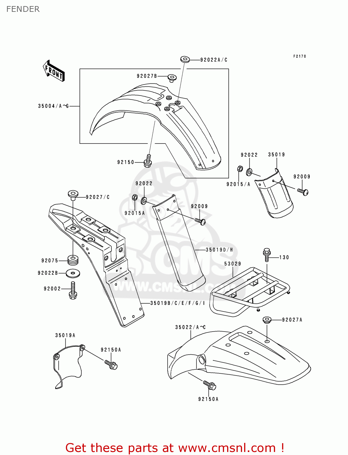 FENDER KDX125-A2 1991 EUROPE UK AR GR NR SA ST