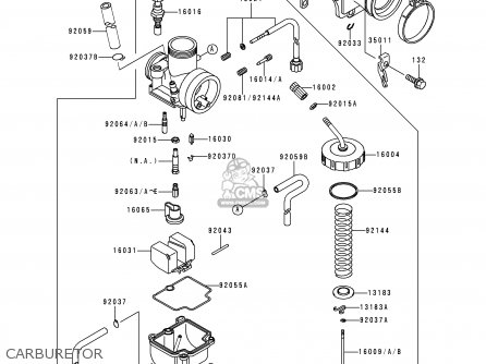 CARBURETOR - KDX125-A2 1991 EUROPE UK AR GR NR SA ST