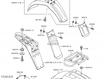 FENDER - KDX125-A2 1991 EUROPE UK AR GR NR SA ST
