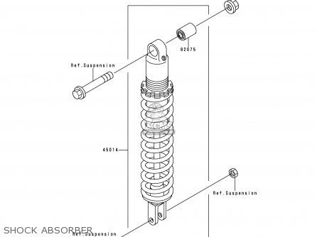 SHOCK ABSORBER - KDX125-A2 1991 EUROPE UK AR GR NR SA ST