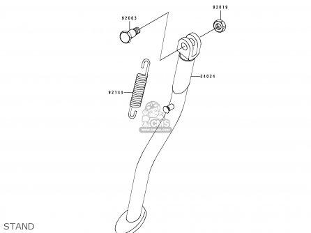 STAND - KDX125-A3 KDX125SR 1992 EUROPE NR