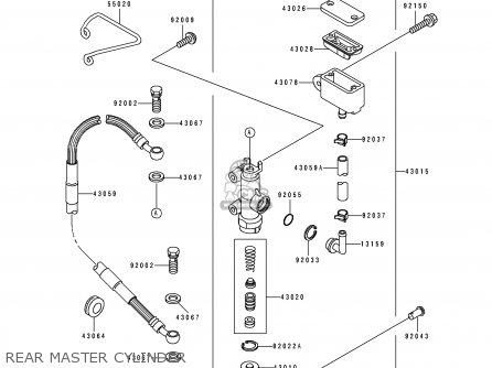 REAR MASTER CYLINDER - KDX125-A3 KDX125SR 1992 EUROPE NR