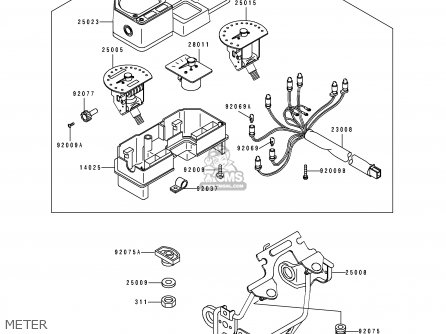 METER - KDX125-A3 KDX125SR 1992 EUROPE NR