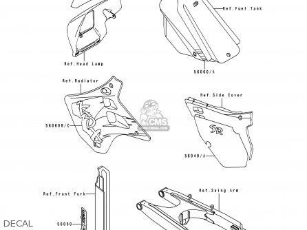 DECAL - KDX125-A3 KDX125SR 1992 EUROPE NR