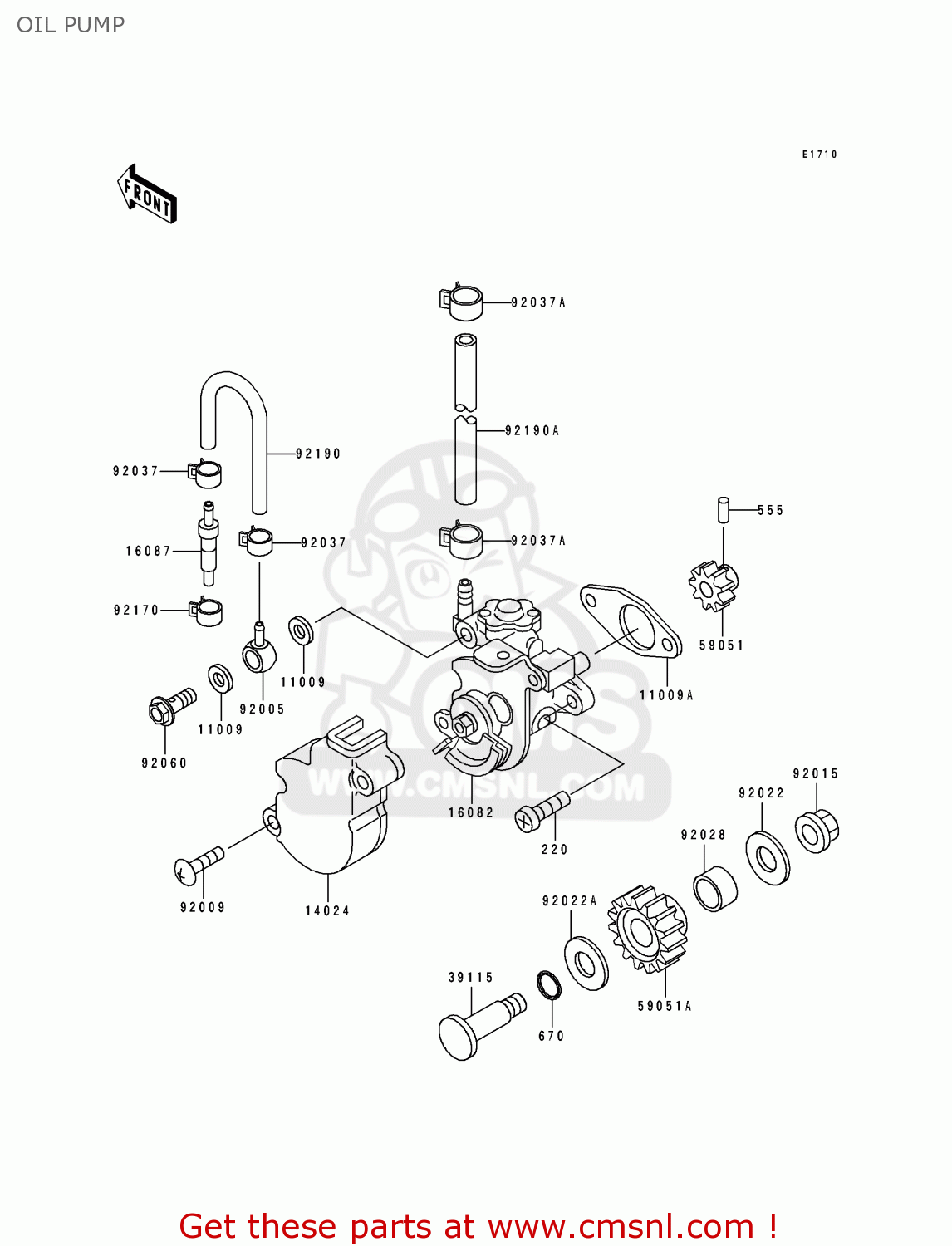 OIL PUMP KDX125-A4 KDX125SR 1993 EUROPE NR