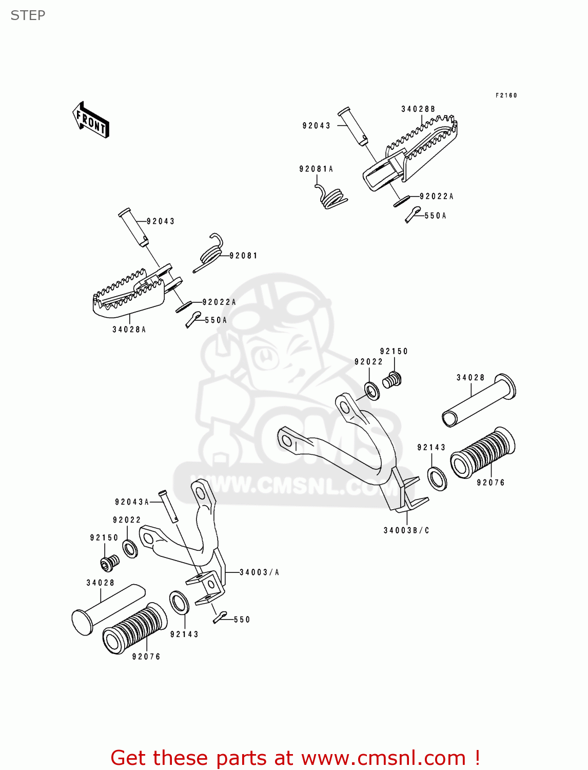 STEP KDX125-A4 KDX125SR 1993 EUROPE NR