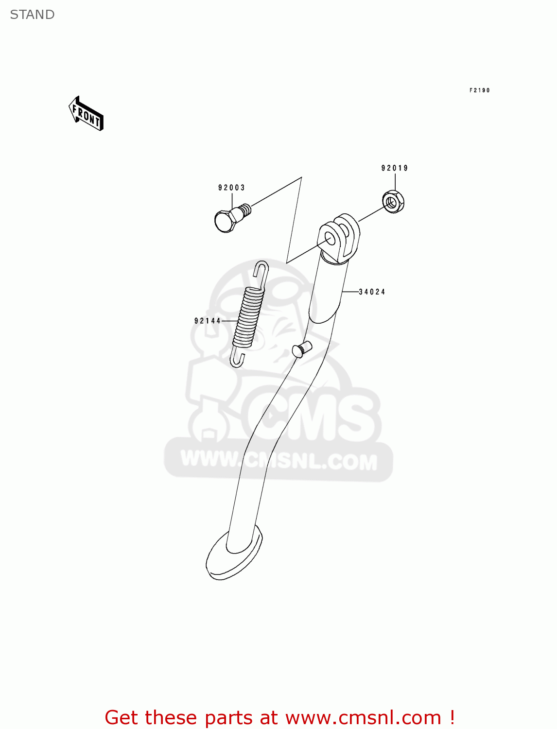 STAND KDX125-A4 KDX125SR 1993 EUROPE NR