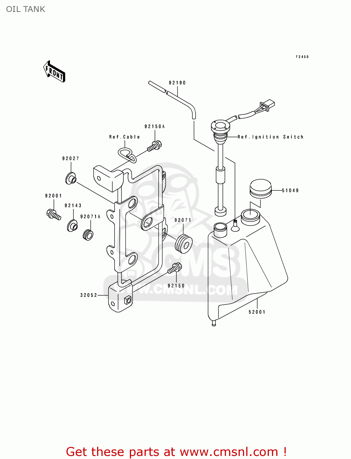OIL TANK KDX125-A4 KDX125SR 1993 EUROPE NR