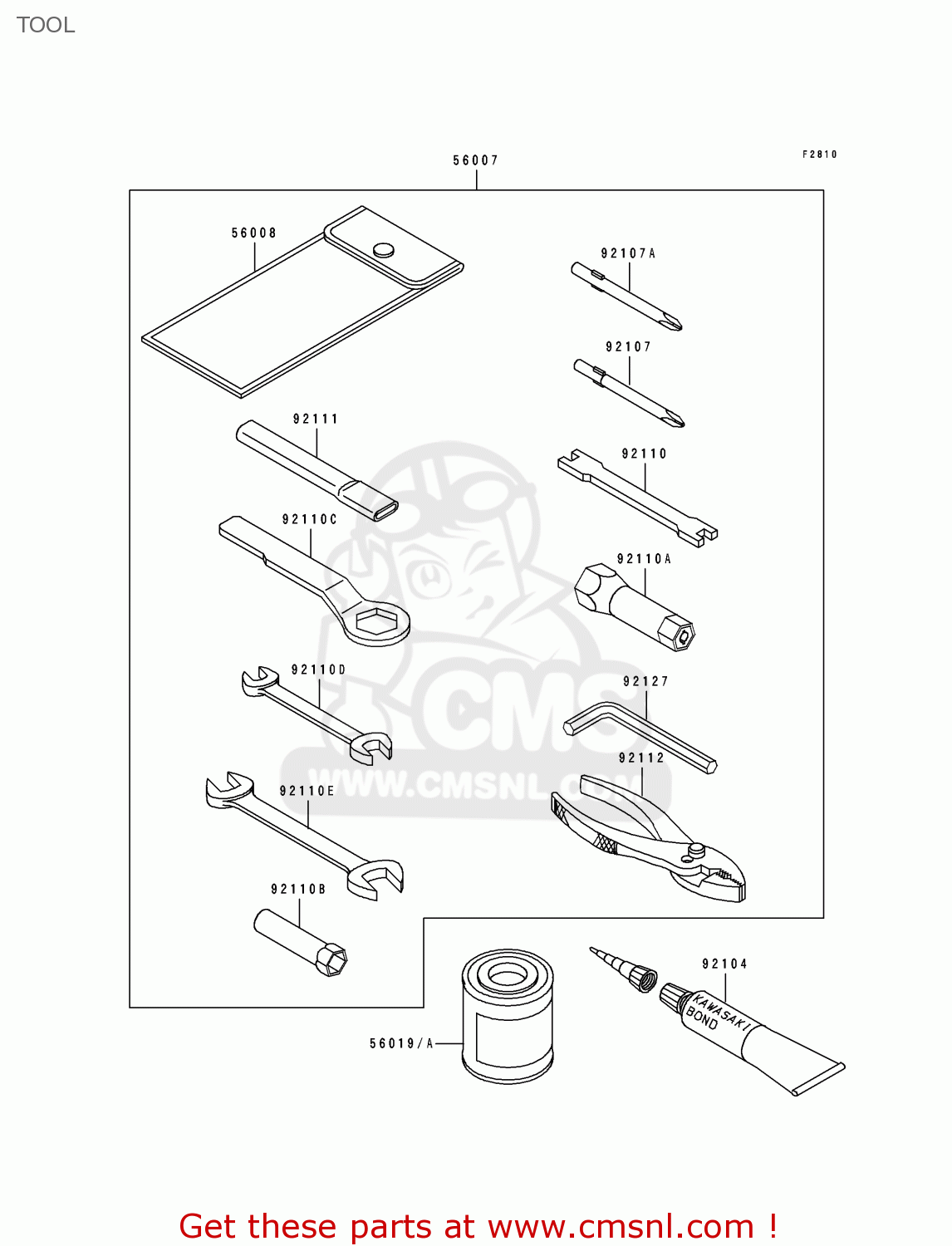 TOOL KDX125-A4 KDX125SR 1993 EUROPE NR
