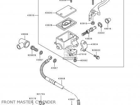 FRONT MASTER CYLINDER - KDX125-A4 KDX125SR 1993 EUROPE NR