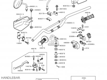 HANDLEBAR - KDX125-A4 KDX125SR 1993 EUROPE NR