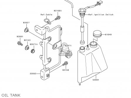 OIL TANK - KDX125-A4 KDX125SR 1993 EUROPE NR