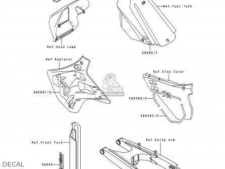 DECAL - KDX125-A4 KDX125SR 1993 EUROPE NR