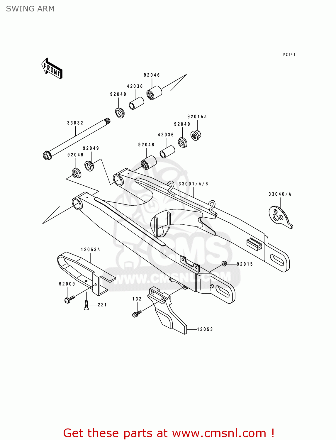 SWING ARM KDX125-B1 KDX125SR 1990 UNITED KINGDOM FR