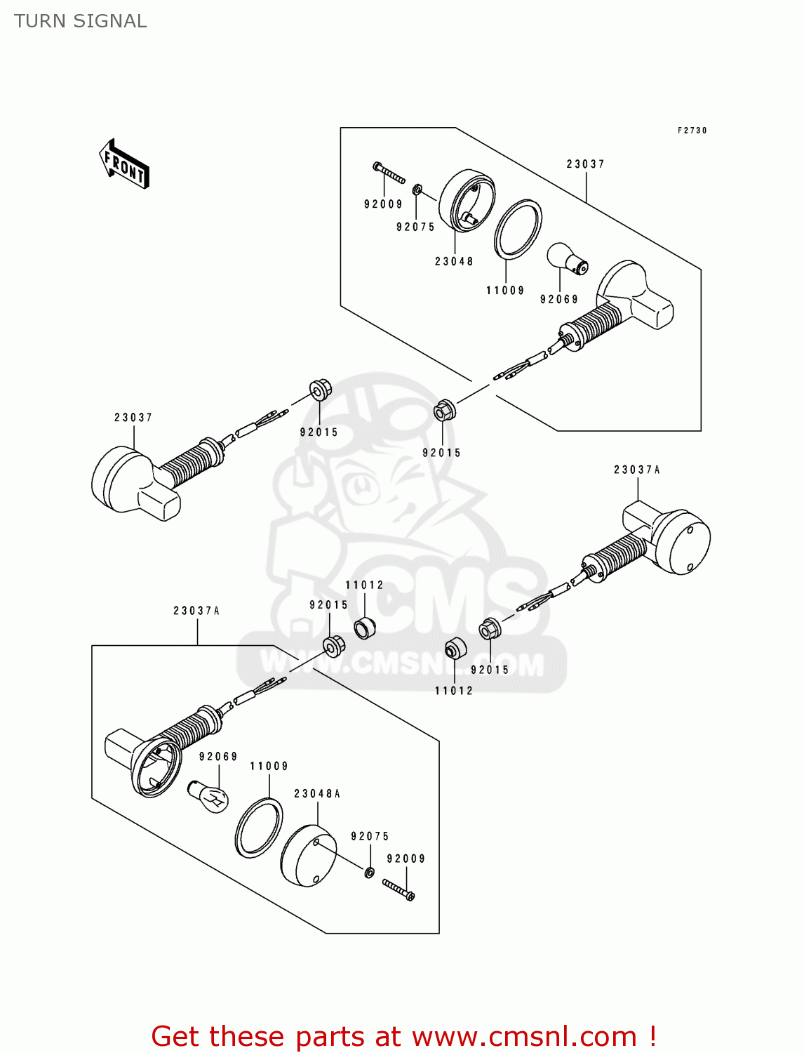 TURN SIGNAL KDX125-B1 KDX125SR 1990 UNITED KINGDOM FR