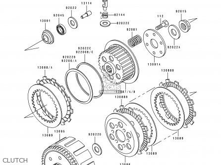 CLUTCH - KDX125-B1 KDX125SR 1990 UNITED KINGDOM FR