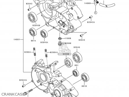 CRANKCASE - KDX125-B1 KDX125SR 1990 UNITED KINGDOM FR