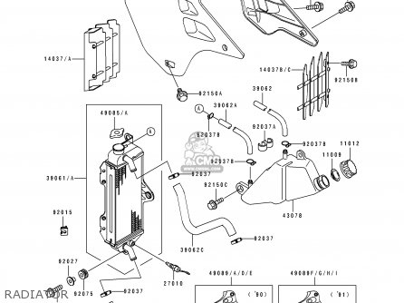 RADIATOR - KDX125-B1 KDX125SR 1990 UNITED KINGDOM FR