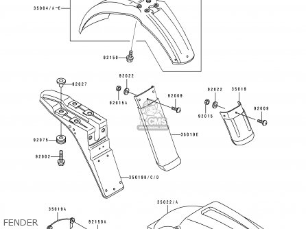 FENDER - KDX125-B1 KDX125SR 1990 UNITED KINGDOM FR
