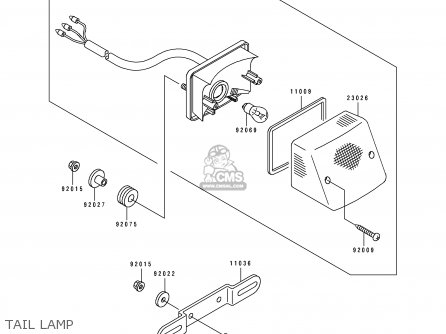 TAIL LAMP - KDX125-B1 KDX125SR 1990 UNITED KINGDOM FR