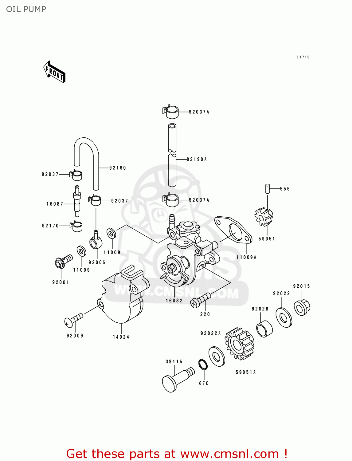 OIL PUMP KDX125-B2 KDX125SR 1991 UNITED KINGDOM FR SD