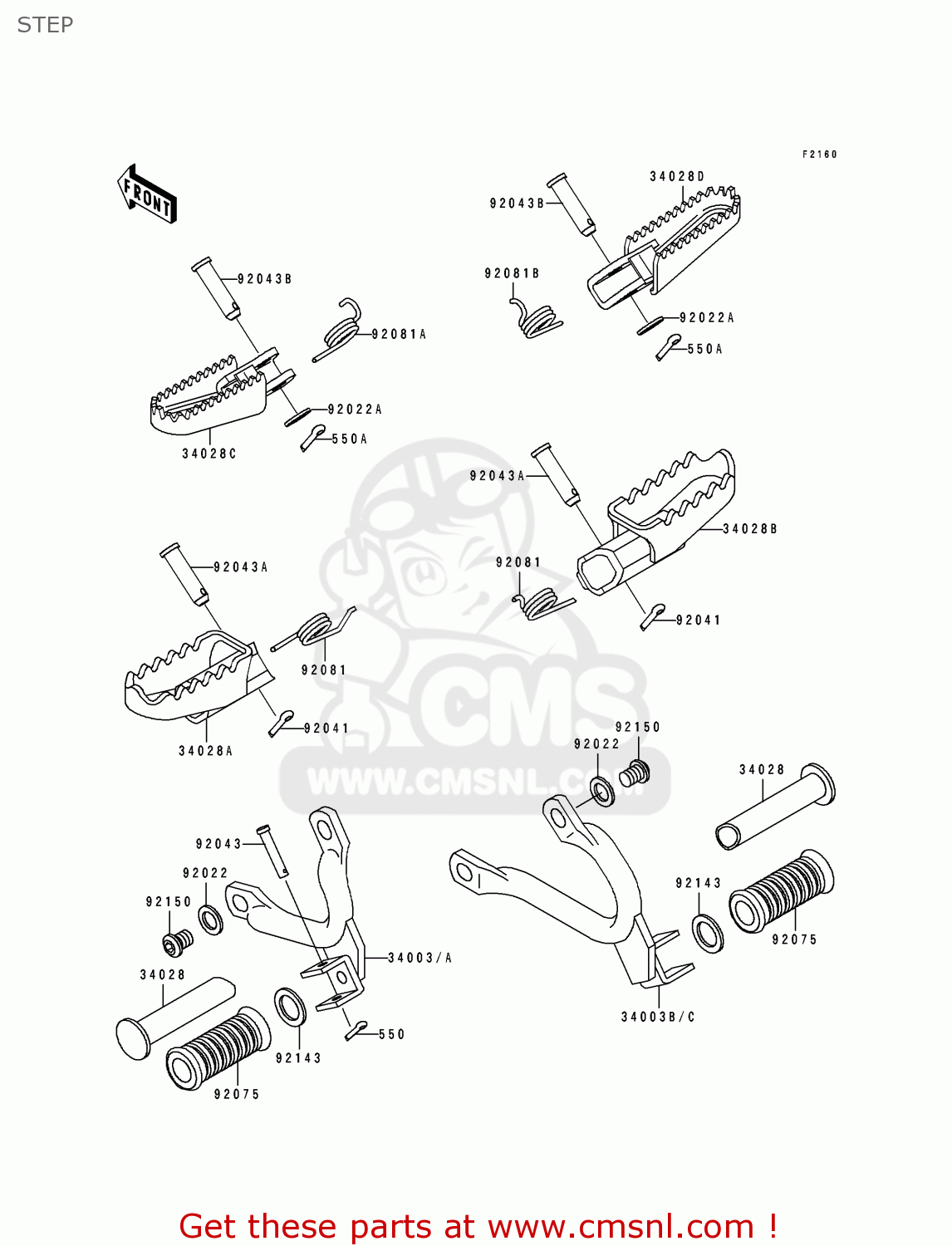 STEP KDX125-B2 KDX125SR 1991 UNITED KINGDOM FR SD
