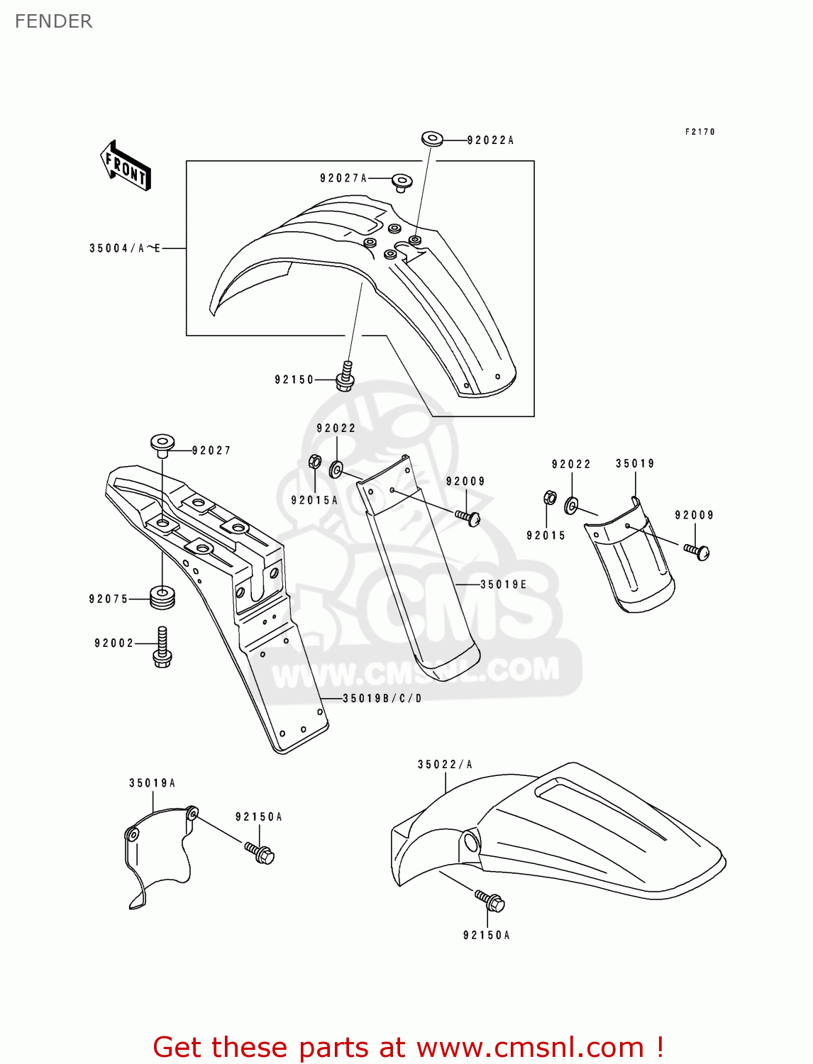 FENDER KDX125-B2 KDX125SR 1991 UNITED KINGDOM FR SD