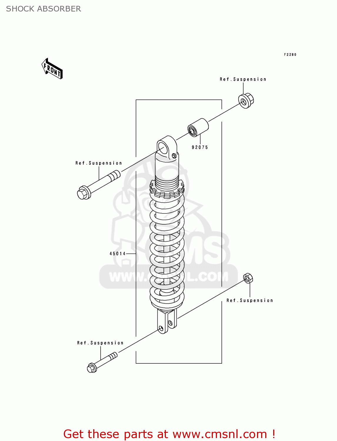SHOCK ABSORBER KDX125-B2 KDX125SR 1991 UNITED KINGDOM FR SD