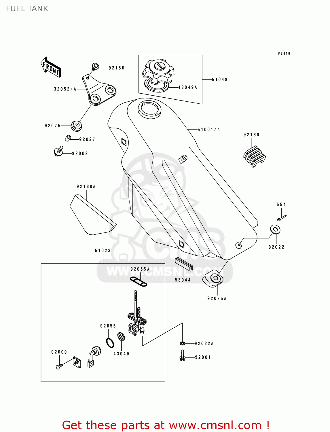 FUEL TANK KDX125-B2 KDX125SR 1991 UNITED KINGDOM FR SD