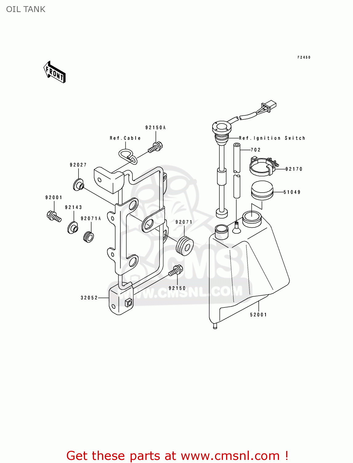 OIL TANK KDX125-B2 KDX125SR 1991 UNITED KINGDOM FR SD