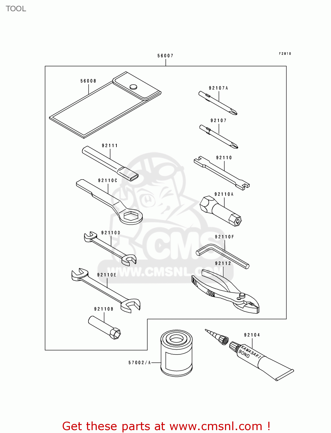 TOOL KDX125-B2 KDX125SR 1991 UNITED KINGDOM FR SD