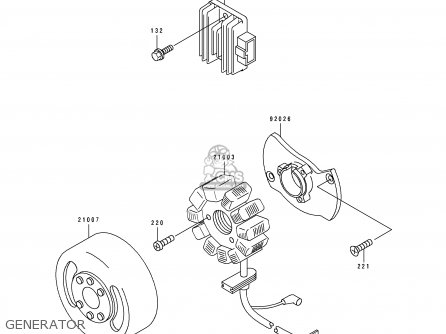 GENERATOR - KDX125-B2 KDX125SR 1991 UNITED KINGDOM FR SD